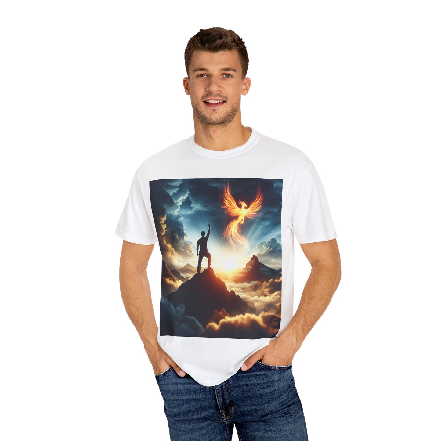 Phoenix Rising Unisex T-shirt, Inspirational Shirt, Motivational Top, Gift for Nature Lovers, Spiritual Apparel, Unique T-shirt